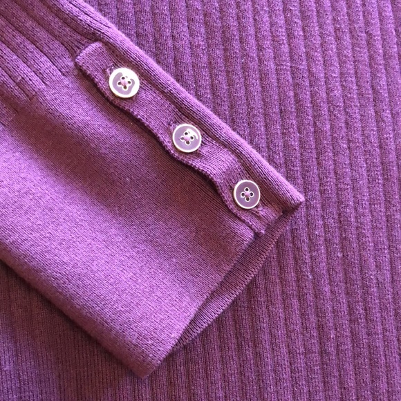 Mixed Rib No-button Long Talbots Sweater - Picture 5 of 9